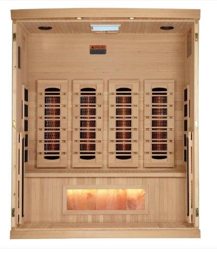 4 Person Infrared Sauna With Himalayan Salt Bar GDI-8040-03