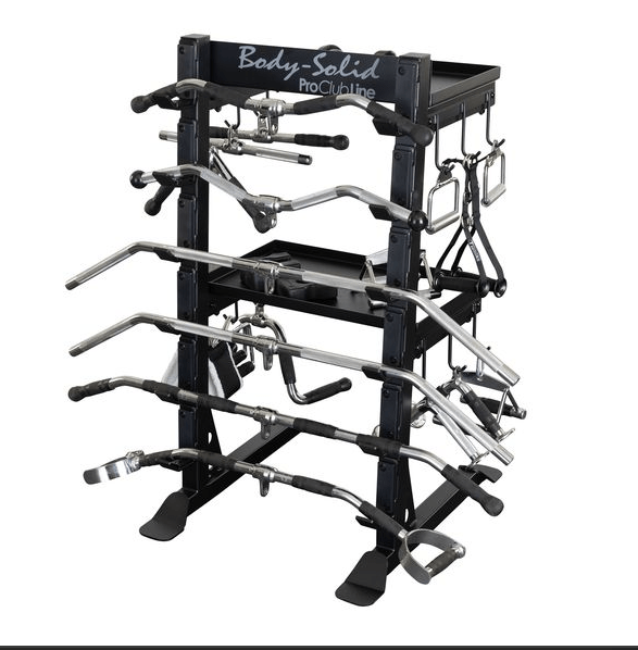 Body-Solid SAR100 Accessory Rack – Compact Storage for Cable Attachments & Workout Accessories