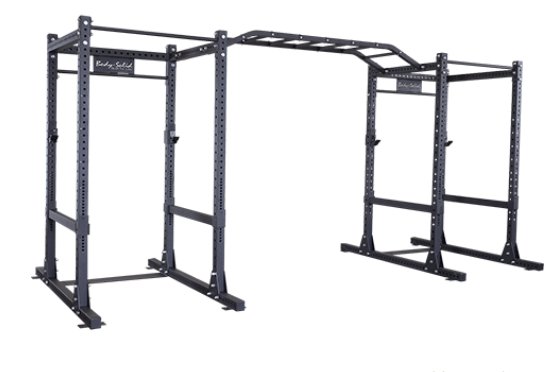 Body Solid Full Commercial Dual Power Rack with Monkey Bar