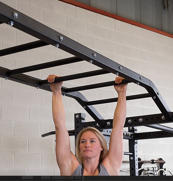 Body Solid Full Commercial Dual Power Rack with Monkey Bar