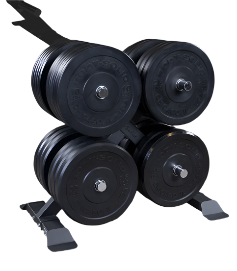 Body-Solid GWT66 Olympic Plate Rack – Commercial Weight Plate Storage Tree
