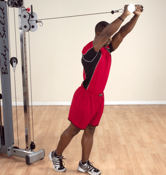 Body-Solid Tricep Handle with Rubber Grip – Single D-Handle Cable Attachment for Arm Training