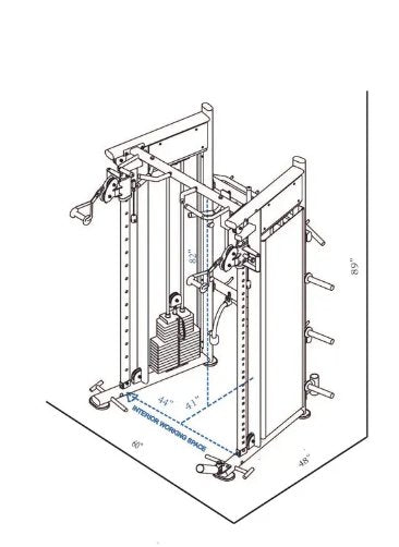 BodyKore Dynamic Trainer-Cable Machine-Half Rack-Fitness-Specialist