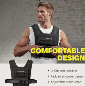 Centr 20LB Adjustable Weighted Vest CWVST20