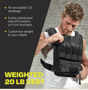 Centr 20LB Adjustable Weighted Vest CWVST20