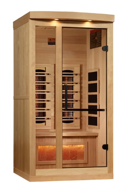 Golden Designs GDI-8010-03 Full Spectrum Sauna with Himalayan Salt Bar 1 Person