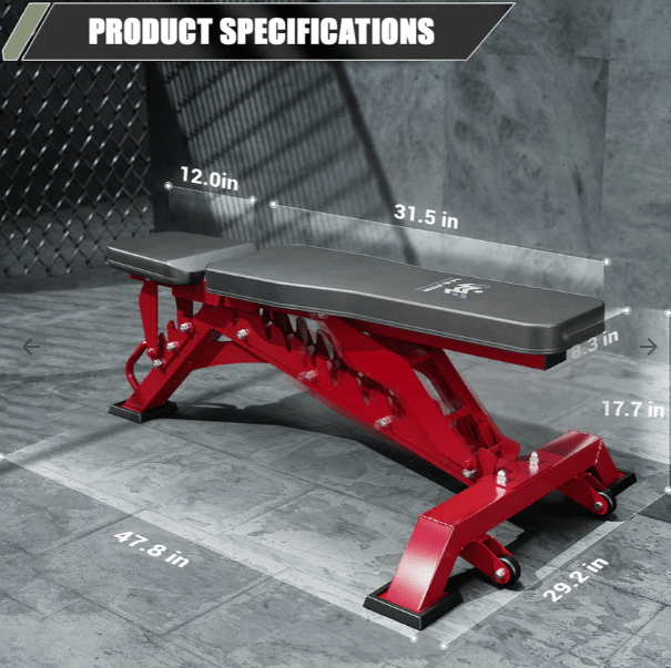 Major Fitness Adjustable Bench 1300lbs Capacity-Fitness Specialist
