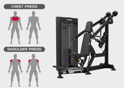 Spirit Commercial Dual Chest Press/Shoulder Press