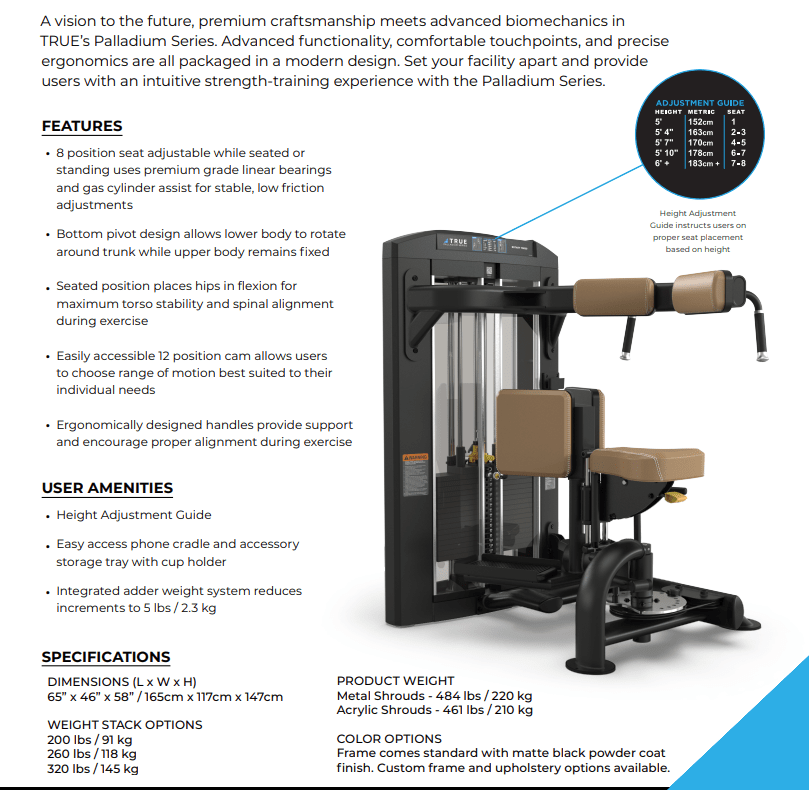 TRUE Palladium SPL-1500 Rotary Torso – Commercial Core Machine  Fitness Specialist TX
