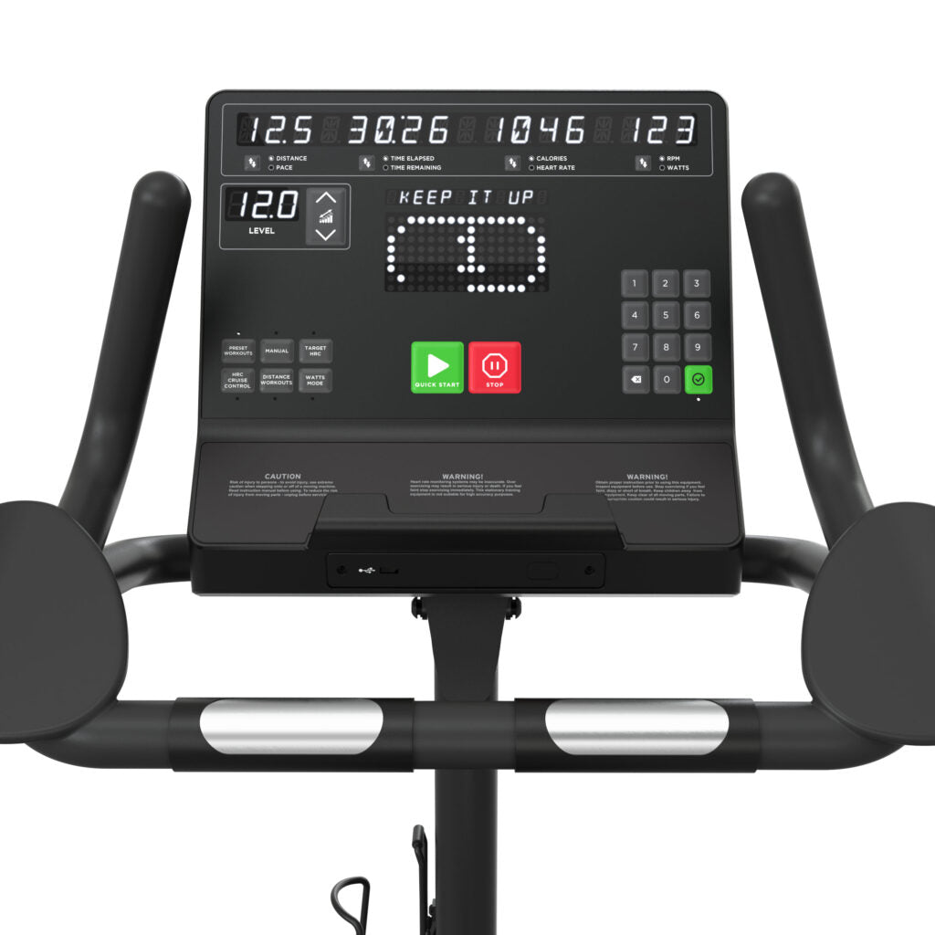 TRUE Launch Upright Bike – 30 Resistance Levels, Self-Generating  Fitness Specialist