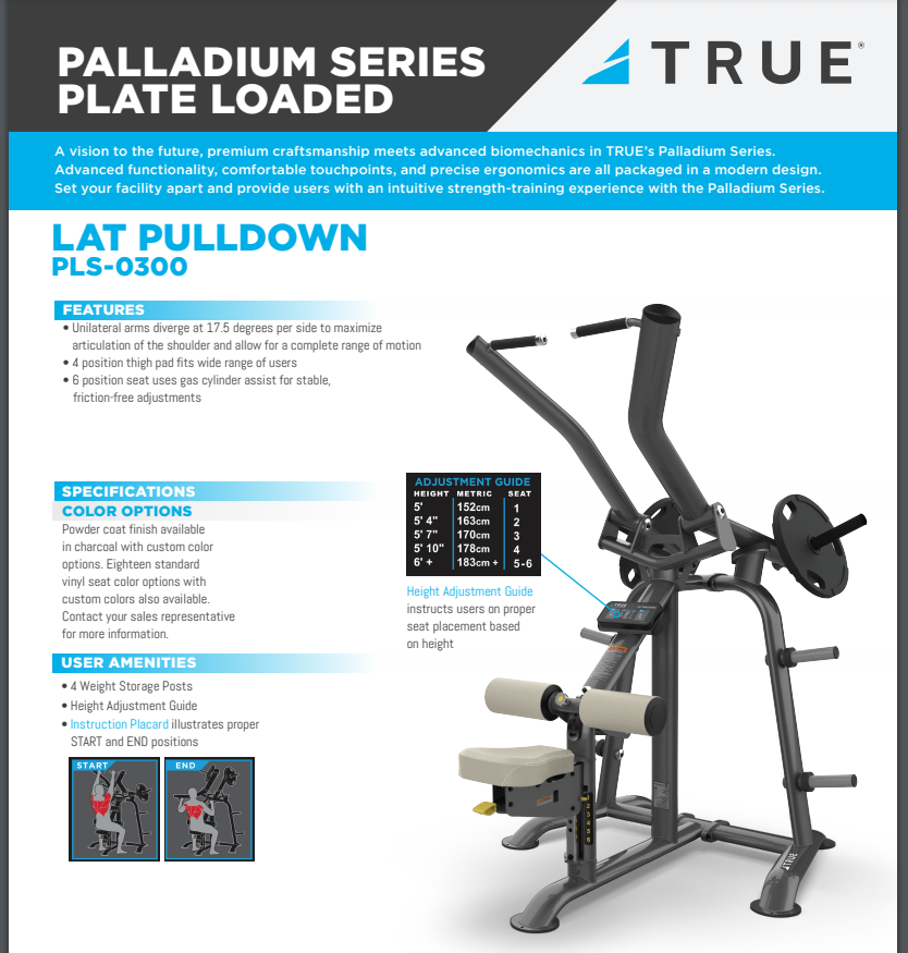 True Palladium Plate Load Chest Press