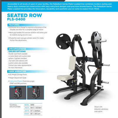 True Palladium Plate Load Seated Row